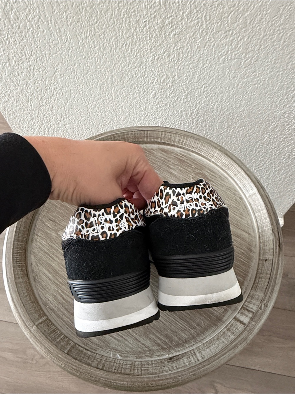 New Balance  515 Women's Black Sneakers with Leopard Print Accents - Picture 5 of 8
